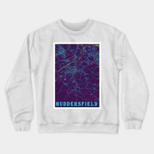 Huddersfield Neon City Map Crewneck Sweatshirt